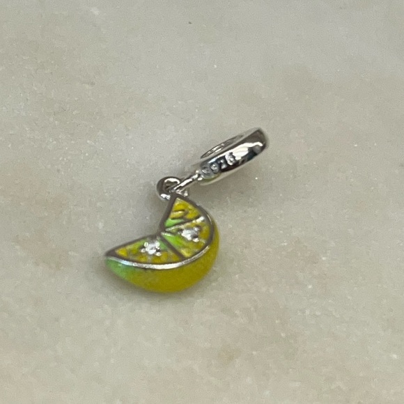 Genuine 925 Sterling Silver Lemon Citrus Charm - Picture 4 of 6